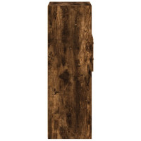 Produktbild för Högskåp rökfärgad ek 50x42,5x124 cm konstruerat trä