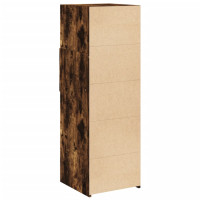 Produktbild för Högskåp rökfärgad ek 40x42,5x124 cm konstruerat trä