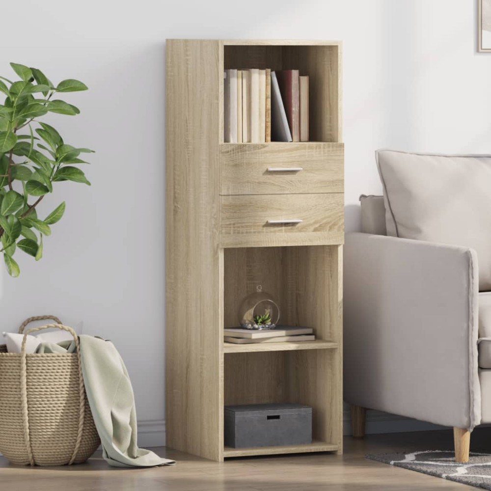 Produktbild för Högskåp sonoma-ek 40x42,5x124 cm konstruerat trä