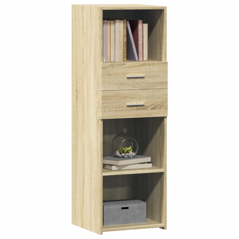 Produktbild för Högskåp sonoma-ek 40x42,5x124 cm konstruerat trä