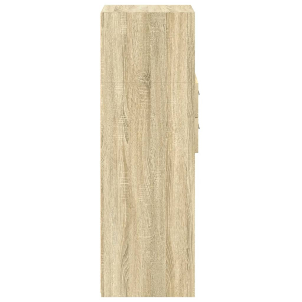 Produktbild för Högskåp sonoma-ek 40x42,5x124 cm konstruerat trä
