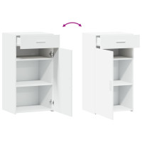 Produktbild för Skänk vit 50x42,5x93 cm konstruerat trä