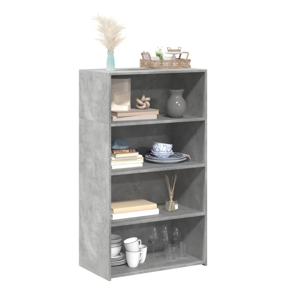 Produktbild för Högskåp betonggrå 70x41x124 cm konstruerat trä