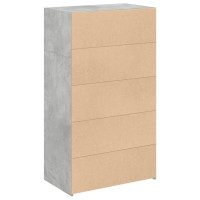 Produktbild för Högskåp betonggrå 70x41x124 cm konstruerat trä