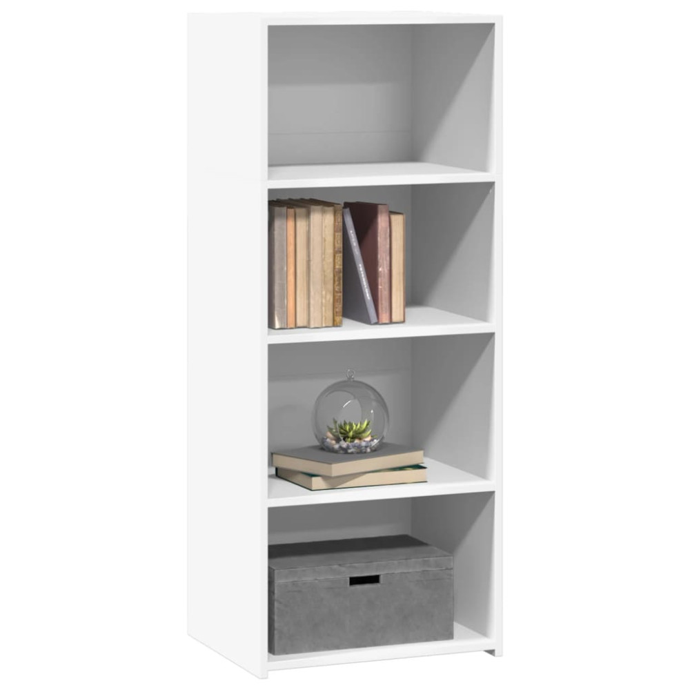 Produktbild för Högskåp vit 50x41x124 cm konstruerat trä