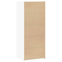 Produktbild för Högskåp vit 50x41x124 cm konstruerat trä
