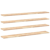 Produktbild för Svävande hyllor 4 st 120x20x2 cm obehandlat massivt akaciaträ