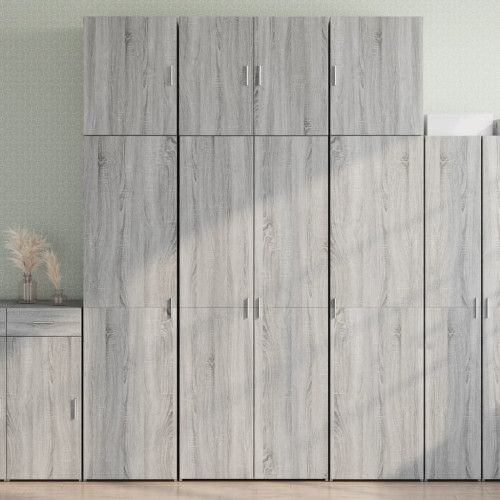 vidaXL Högskåp grå sonoma 80x42,5x249 cm konstruerat trä