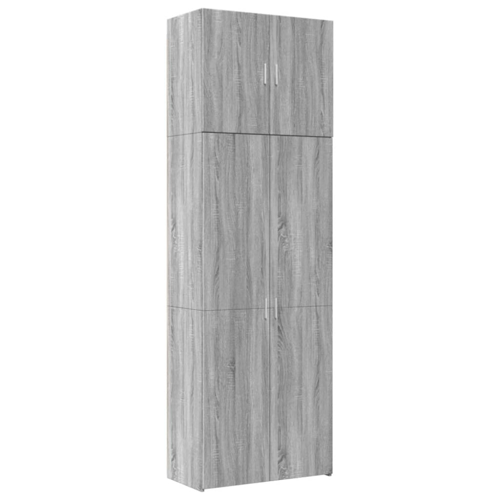 Produktbild för Högskåp grå sonoma 80x42,5x249 cm konstruerat trä