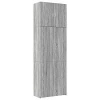 Produktbild för Högskåp grå sonoma 80x42,5x249 cm konstruerat trä