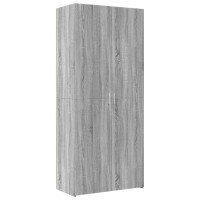 Produktbild för Högskåp grå sonoma 80x42,5x249 cm konstruerat trä