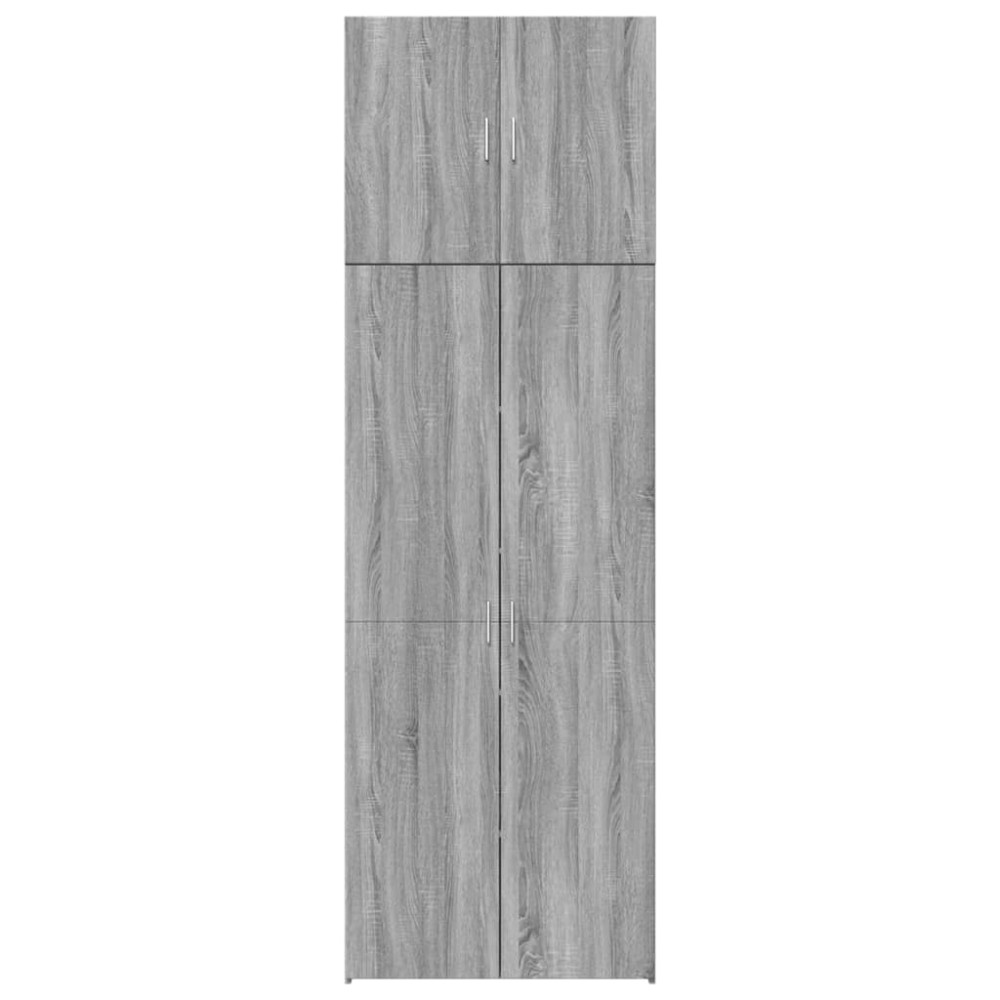 Produktbild för Högskåp grå sonoma 80x42,5x249 cm konstruerat trä