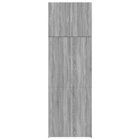 Produktbild för Högskåp grå sonoma 80x42,5x249 cm konstruerat trä