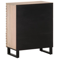 Produktbild för Skänk vit 60x34x75 cm massiv mangoträ