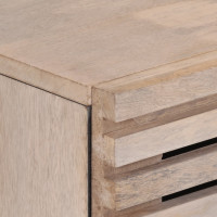 Produktbild för Skänk vit 60x34x75 cm massiv mangoträ