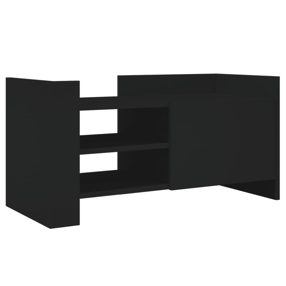 Produktbild för Tv-bänk svart 80x35x40 cm konstruerat trä