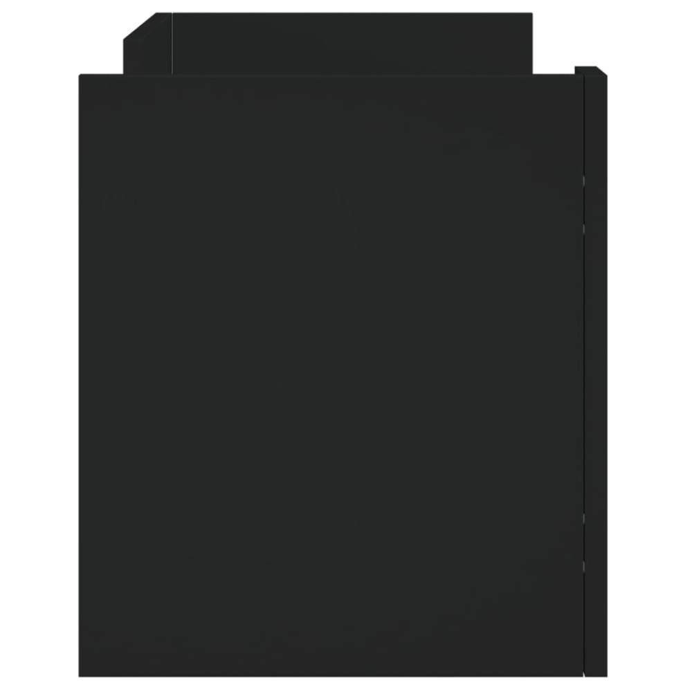 Produktbild för Tv-bänk svart 80x35x40 cm konstruerat trä