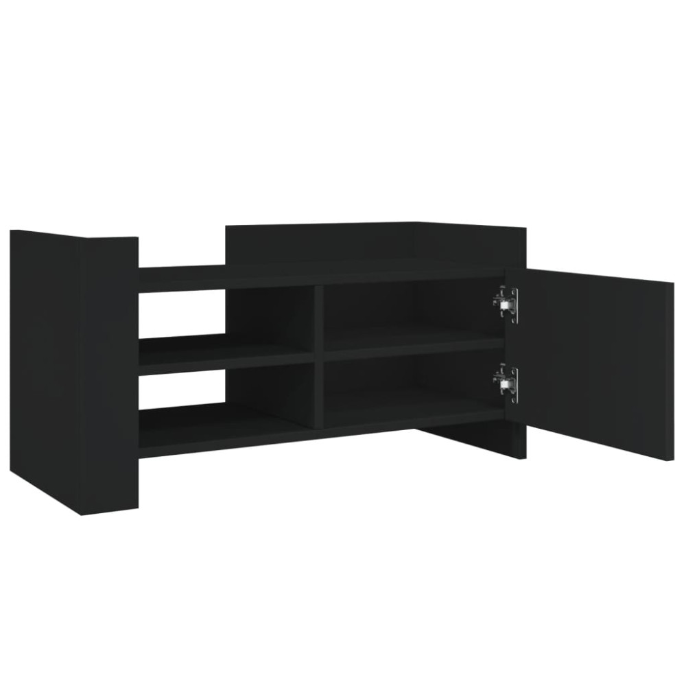 Produktbild för Tv-bänk svart 80x35x40 cm konstruerat trä