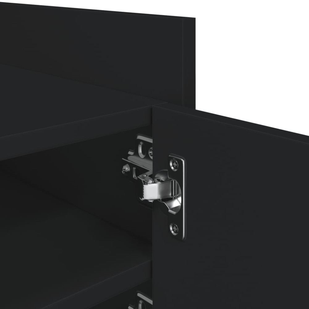 Produktbild för Tv-bänk svart 80x35x40 cm konstruerat trä