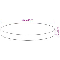 Produktbild för Bordsskiva rund Ø40x4 cm massivt akaciaträ