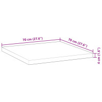 Produktbild för Bordsskiva fyrkantig 70x70x4 cm massivt akaciaträ