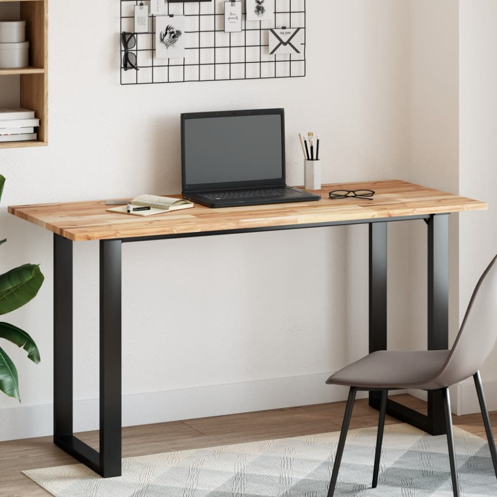 Produktbild för Bordsskiva rektangulär 140x60x2 cm massivt akaciaträ