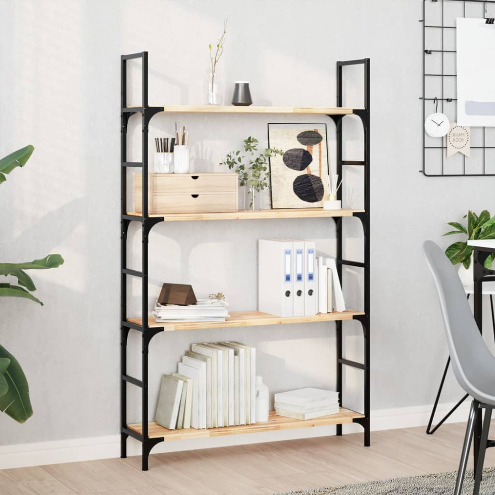 Produktbild för Svävande hyllor 4 st 80x20x2 cm obehandlat massivt akaciaträ