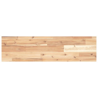 Produktbild för Svävande hyllor 4 st 100x20x2 cm obehandlat massivt akaciaträ