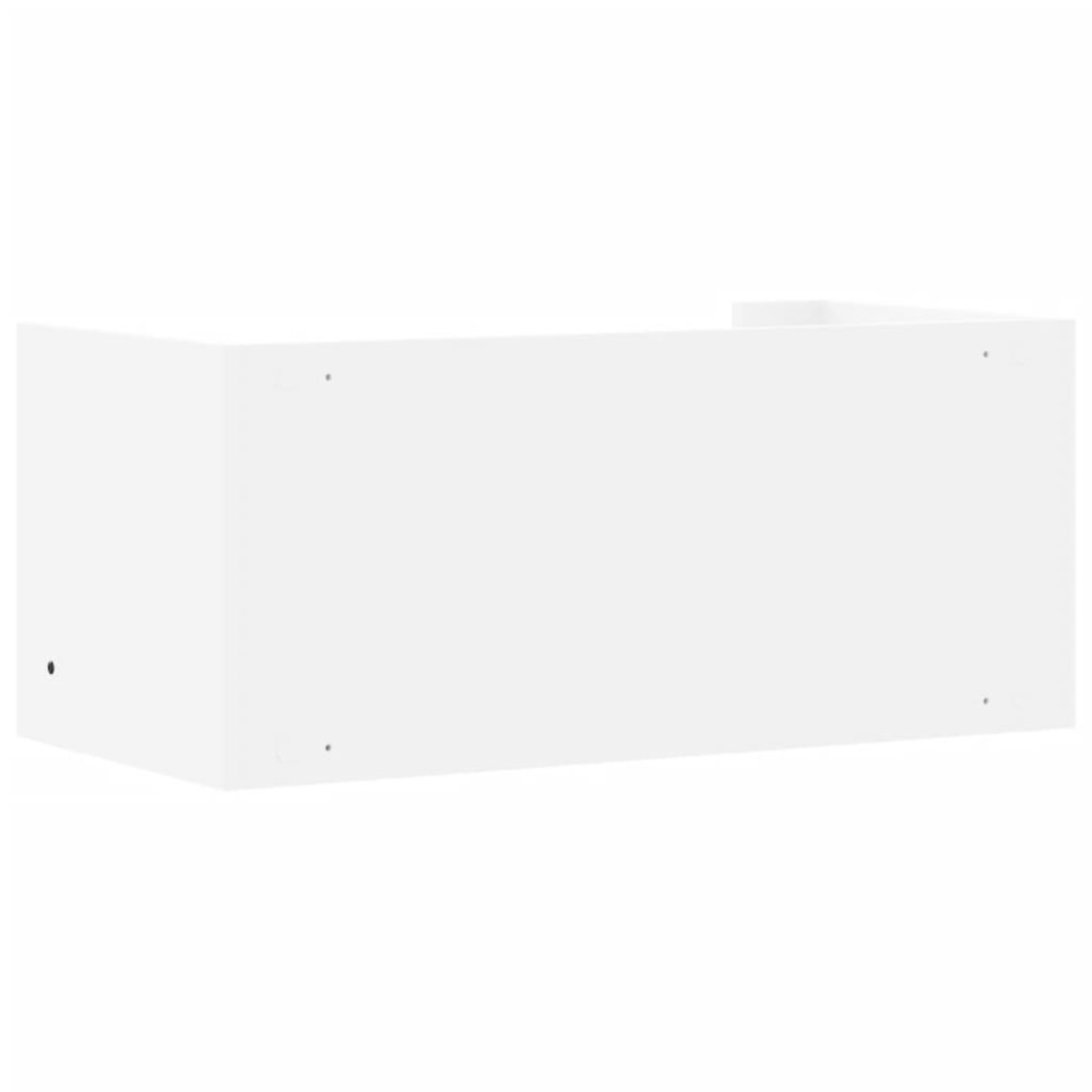 Produktbild för Vägghylla vit 70,5x35x30,5 cm konstruerat trä