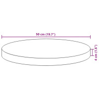 Produktbild för Bordsskiva rund Ø50x4 cm massivt akaciaträ