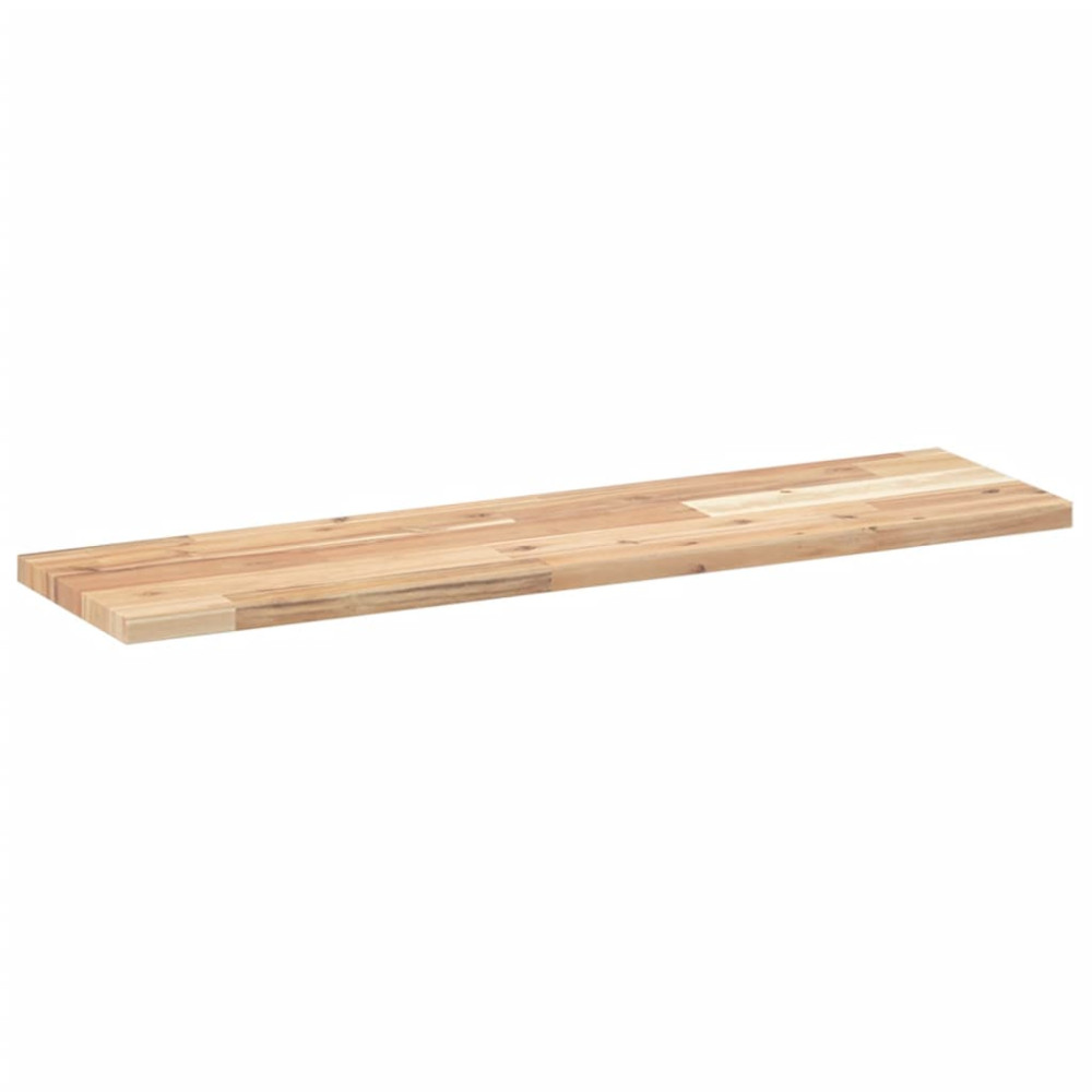 Produktbild för Svävande hylla 100x20x2 cm obehandlat massivt akaciaträ