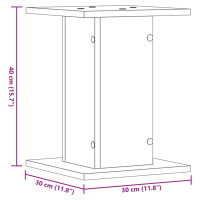 Produktbild för Högtalarställ 2 st svart 30x30x40 cm konstruerat trä