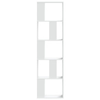 Produktbild för Bokhylla 5 hyllplan vit 45x23,5x162,5 cm konstruerat trä