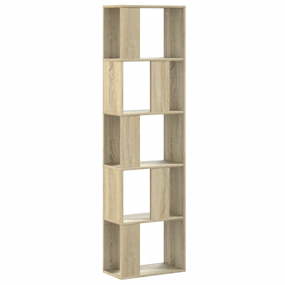 Produktbild för Bokhylla 5 hyllplan sonoma-ek 45x23,5x162,5 cm konstruerat trä