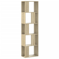 Produktbild för Bokhylla 5 hyllplan sonoma-ek 45x23,5x162,5 cm konstruerat trä