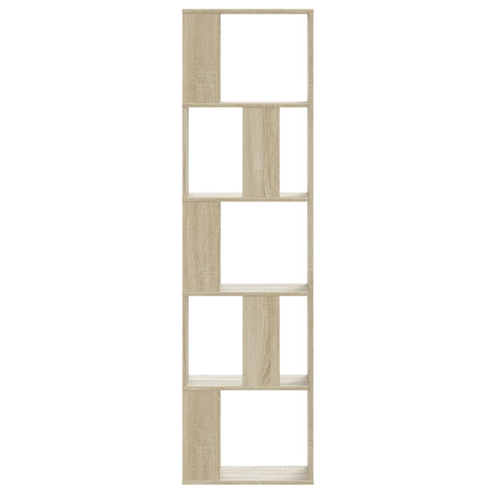 Produktbild för Bokhylla 5 hyllplan sonoma-ek 45x23,5x162,5 cm konstruerat trä