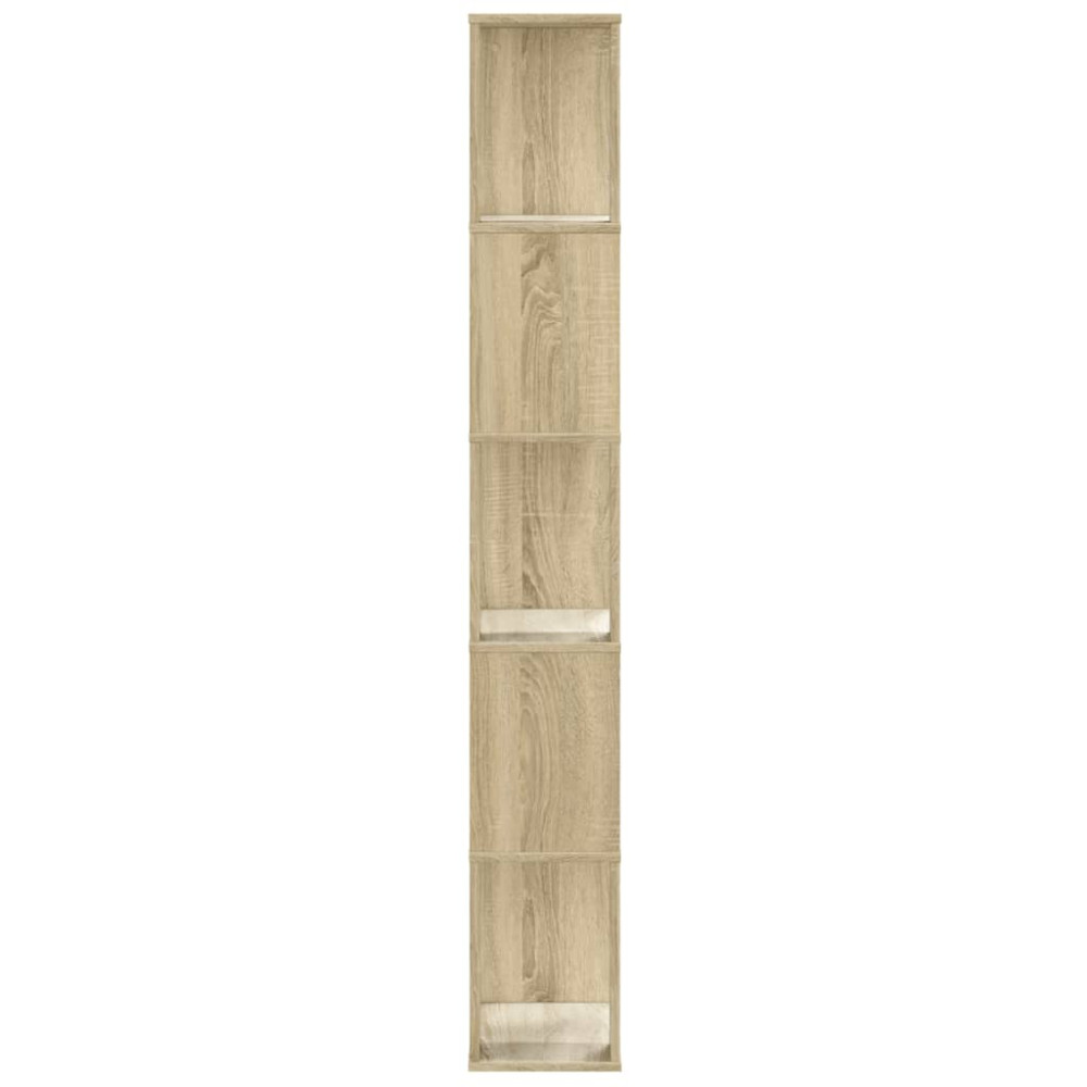 Produktbild för Bokhylla 5 hyllplan sonoma-ek 45x23,5x162,5 cm konstruerat trä