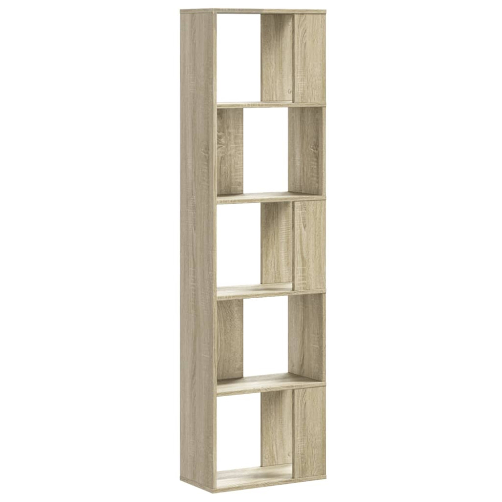 Produktbild för Bokhylla 5 hyllplan sonoma-ek 45x23,5x162,5 cm konstruerat trä