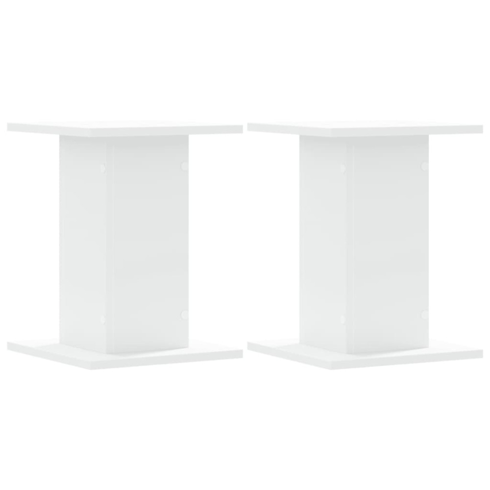 Produktbild för Högtalarställ 2 st vit 30x30x40 cm konstruerat trä