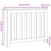 Produktbild för Elementskydd vit 104x20x82 cm konstruerat trä