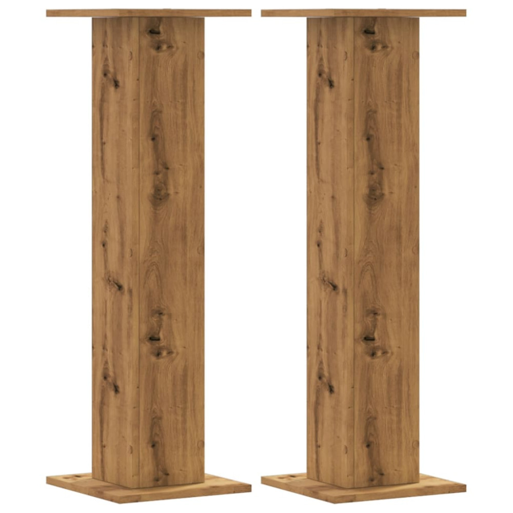 Produktbild för Högtalarställ 2 st ek 30x30x95 cm konstruerat trä