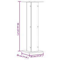 Produktbild för Högtalarställ 2 st ek 30x30x95 cm konstruerat trä