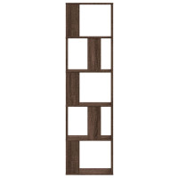 Produktbild för Bokhylla 5 hyllplan brun ek 45x23,5x162,5 cm konstruerat trä