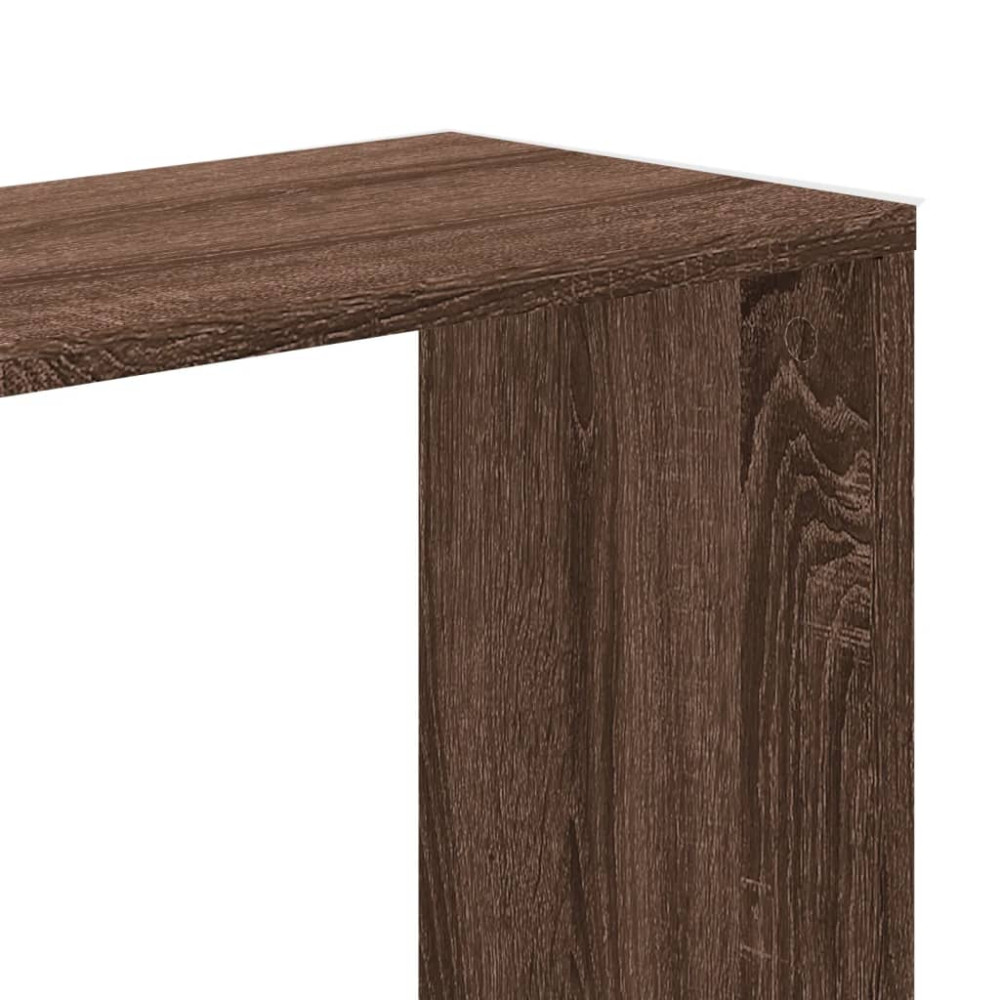 Produktbild för Bokhylla 5 hyllplan brun ek 45x23,5x162,5 cm konstruerat trä