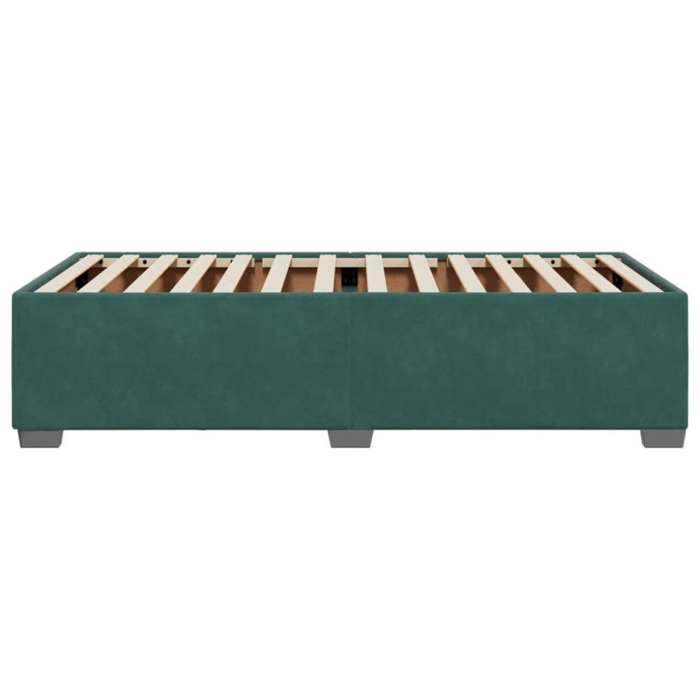 Produktbild för Sängram utan madrass mörkgrön 90x190 cm sammet