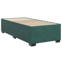 Produktbild för Sängram utan madrass mörkgrön 90x190 cm sammet