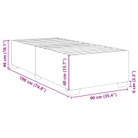 Produktbild för Sängram utan madrass mörkgrön 90x190 cm sammet