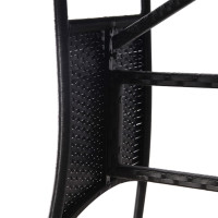 Produktbild för Trädgårdsbord svart 170x80x74 cm konstrotting
