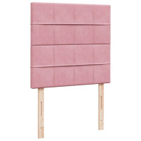 Produktbild för Ramsäng med madrass rosa 80x200 cm sammet