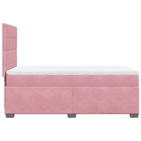 Produktbild för Ramsäng med madrass rosa 80x200 cm sammet